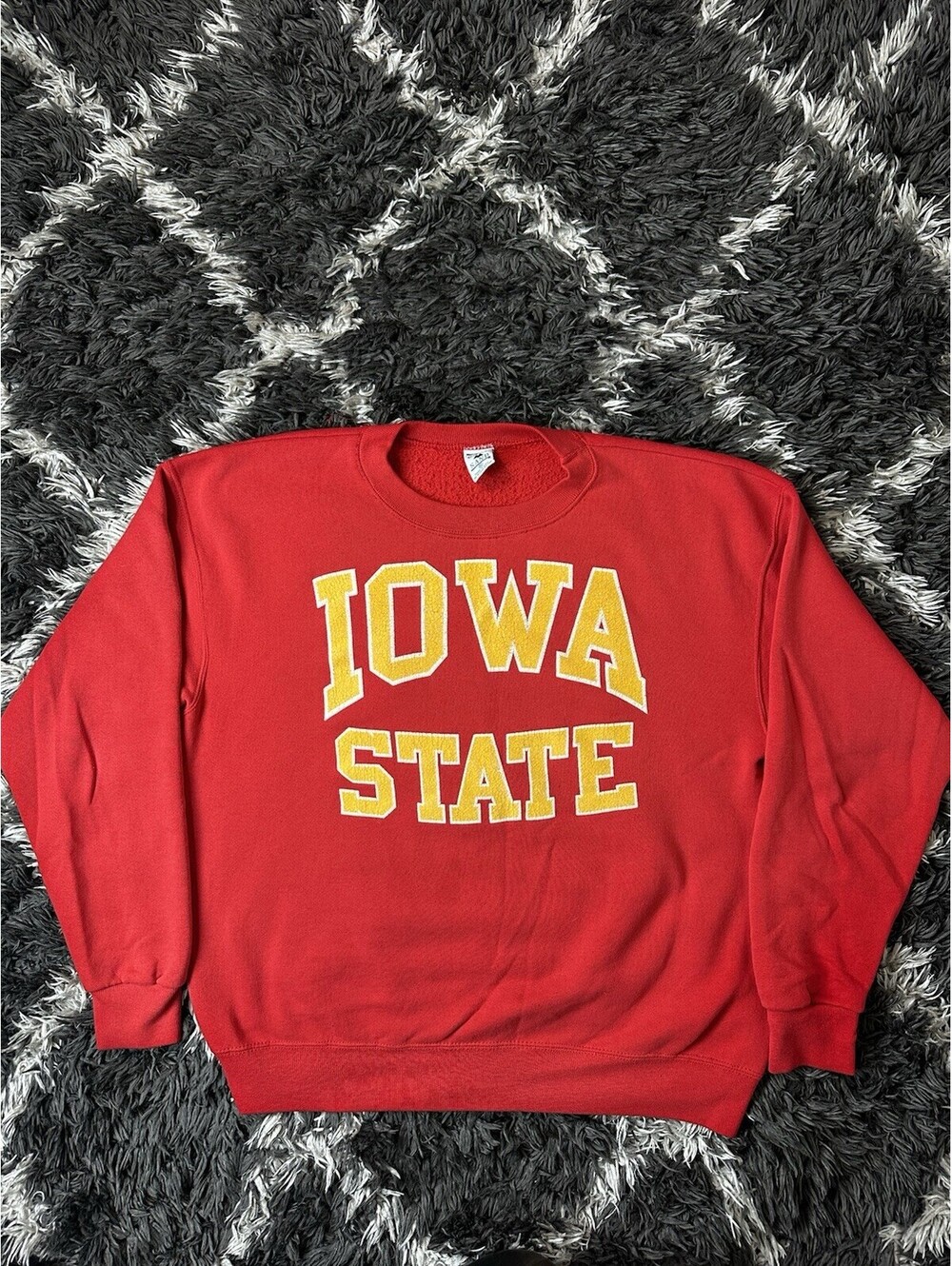 Vintage 90s Iowa State University Galt Sand Crewneck Sweatshirt USA XL Red